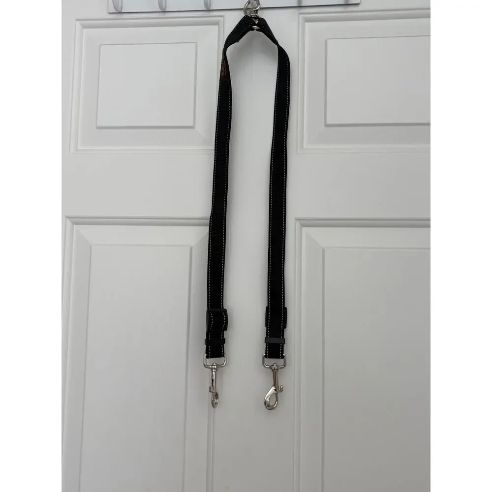 Might Paw Double Dog Leash Coupler No Tangle Black NWOT